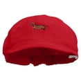 thumbnail image 1 of Dachshund Dog Embroidered Cotton Elastic Big Size Newsboy Cap - Red XL-2XL, 1 of 5