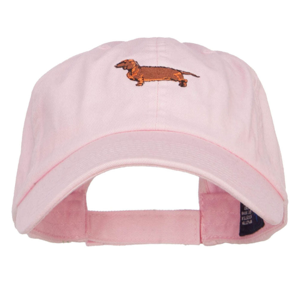 Cute Dachshund Embroidered Dad Hat - Low Profile Cotton Cap, Adjustable & Embroidered In USA