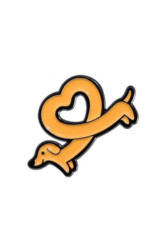 Dachshund Dog Enamel Pins for Backpacks Jackets Hat Heart Dachshund Lapel Pins