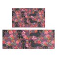 thumbnail image 1 of Dachshund Dog and Flower Floral Kitchen Rugs Sets Of 2,Anti Fatigue Kitchen Mat Rugs Non Slip Washable,Decorative Kitchen Floor Mats for Kitchen,Sink,Laundry,17"x30"+17"x47", 1 of 7