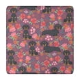 thumbnail image 1 of Dachshund Dog and Flower Floral Square Fitted Tablecloth with Elastic Edge,Square Table Cover,Washable Elastic Table Cover for Home Kitchen Party Decor 34"x34", 1 of 6