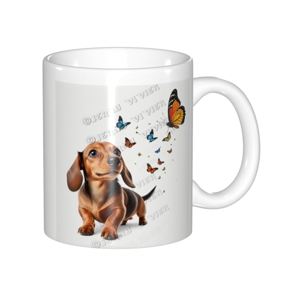 Dachshund Dog Funny Dog 11oz. Coffee Mug Gift, Dachshund Dog Mom, 11 OZ, Novelty Birthday Christmas Cup Gifts Ideas for Dog Lovers