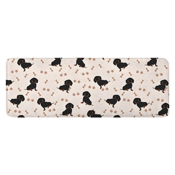 Dachshund Dog Kitchen Rug Mat,Kitchen Runner Rugs Non Skid Washable,Decorative Kitchen Floor Mats for Kitchen,Sink,Laundry,17"x47.2"