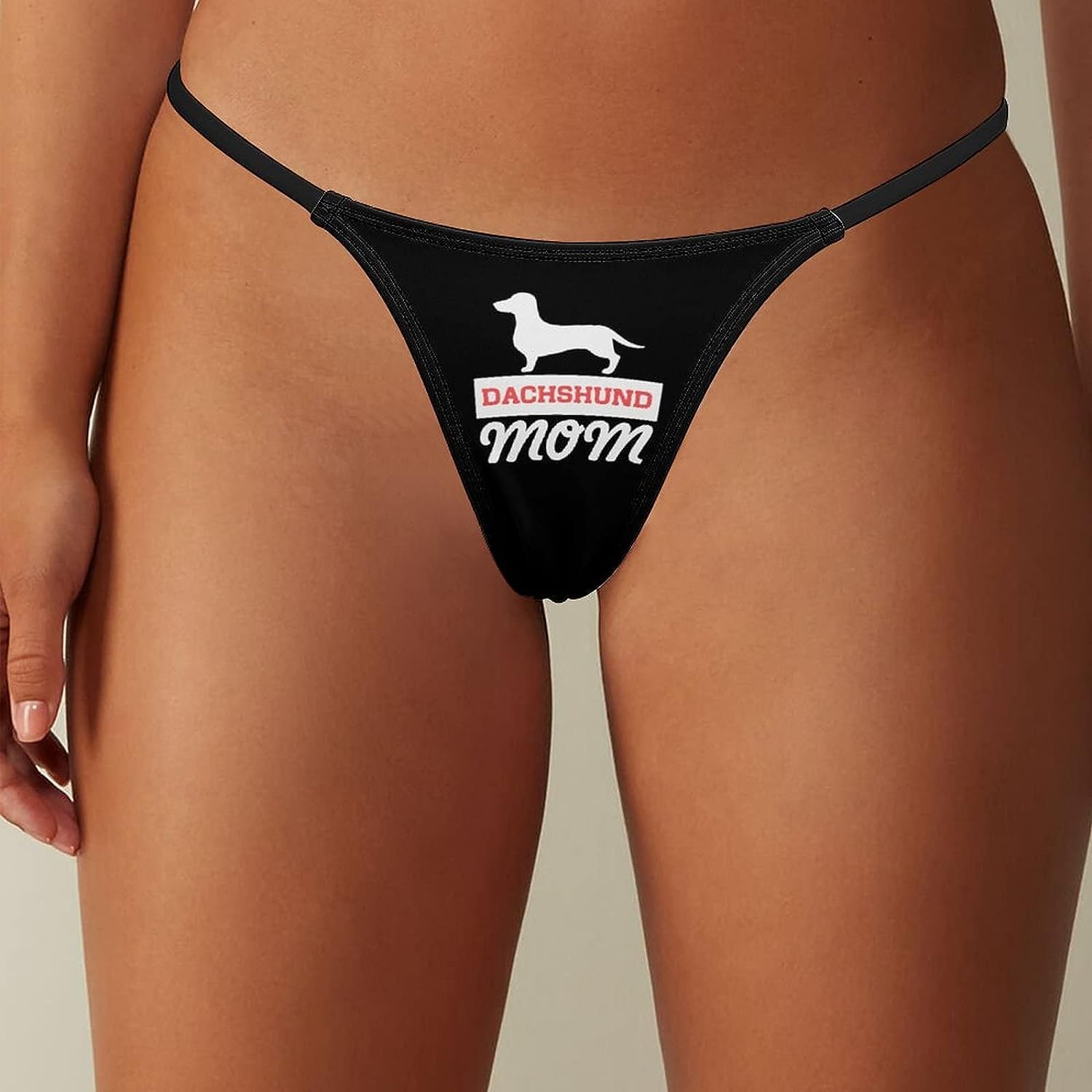 Dachshund Dog MomWomen's Bikini Panty Sexy Thong G String TBack Cute Funny Underwear Panties