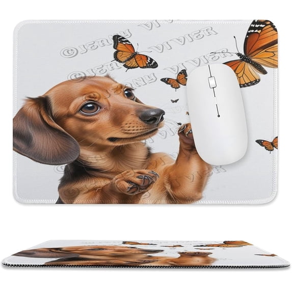Dachshund Dog Mouse Pad, Rectangle Personalized Computer Mouse Pads ...