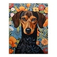 thumbnail image 1 of Dachshund Dog On Elegant Floral Backdrop William Morris Style Pattern Artwork Large Wall Art Poster Print Thick Paper 18X24 Inch, 1 of 5