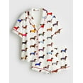 thumbnail image 1 of Dachshund Dog Pajama Set | Short & Long Pants Cute Pet Sleepwear for Women, 1 of 6