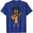 thumbnail image 1 of Dachshund Dog Playing Ukulele Guitar Unisex T-Shirt for Men Women Kids Toddler,Royal Blue Color,Size 5XL, 1 of 5