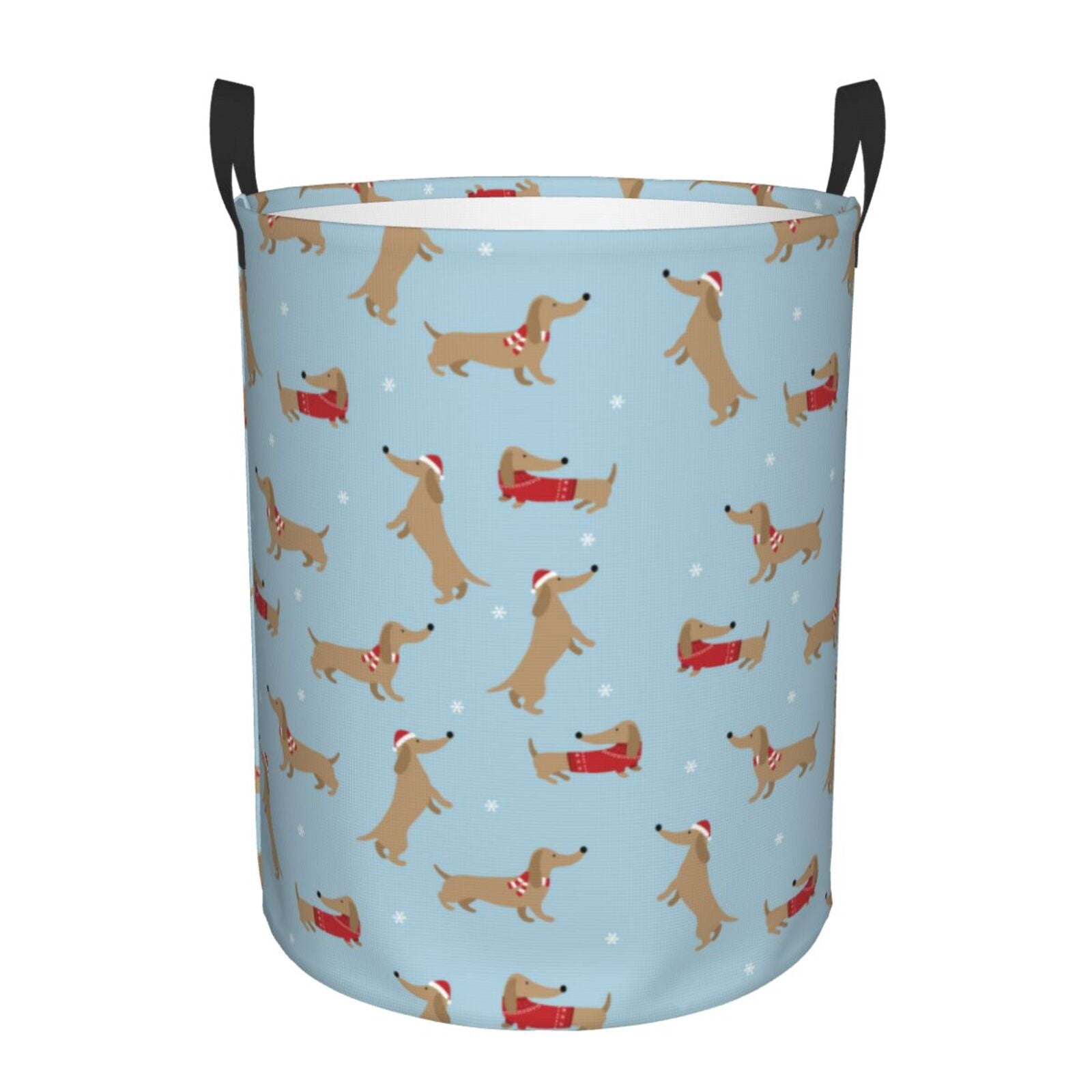 Dachshund Spiral Glow Quilted Laundry Basket NCU0NXD327