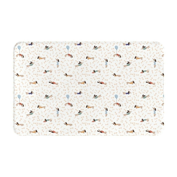 Dachshund Dog Puppy Bone Door Mat for Indoor, Welcome Door Mats Front Entrance Rug, Non-Slip Bathroom kitchen Rugs for Inside Floor, Small Rug Dog Door Mat 20X31.5 Inch