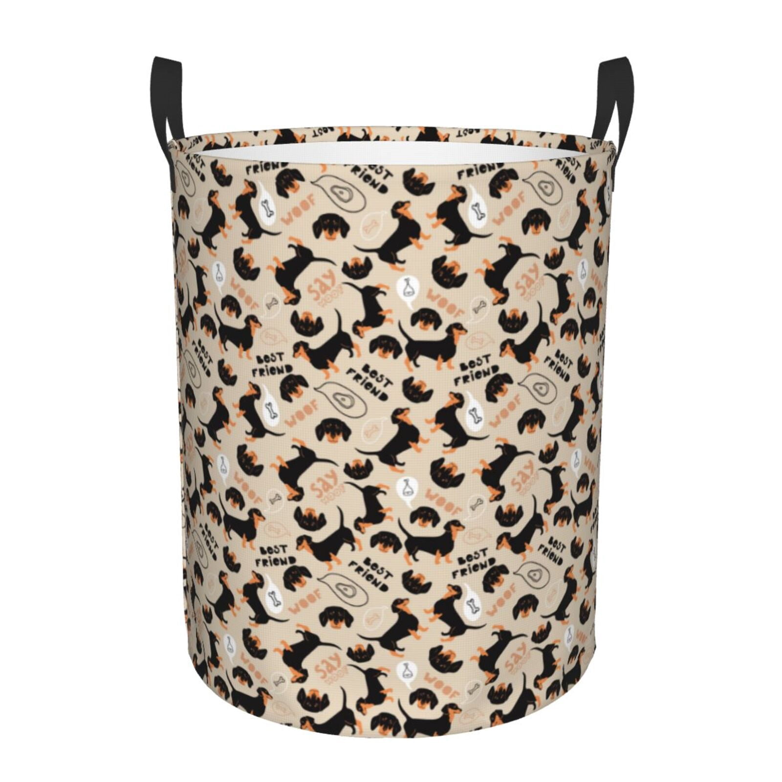 Dachshund Glow Quilted Laundry Basket NCU0NXD303