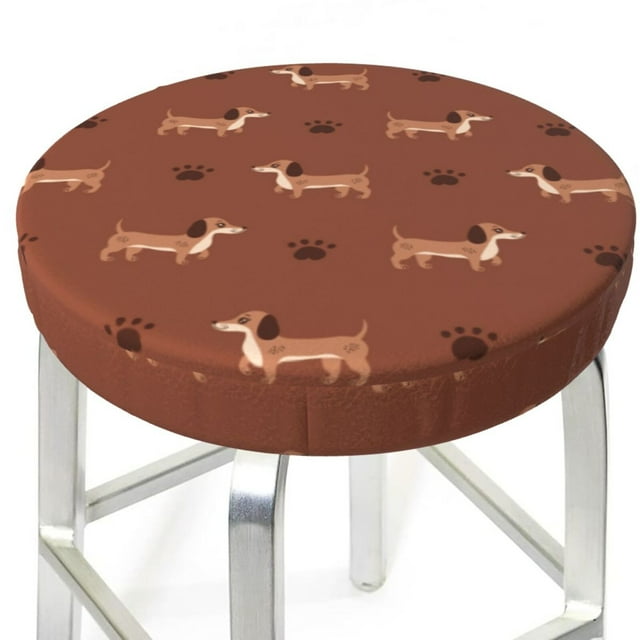 Dachshund Dog Puppy No.1040 Bar Stool Covers Round AntiSlip Soft
