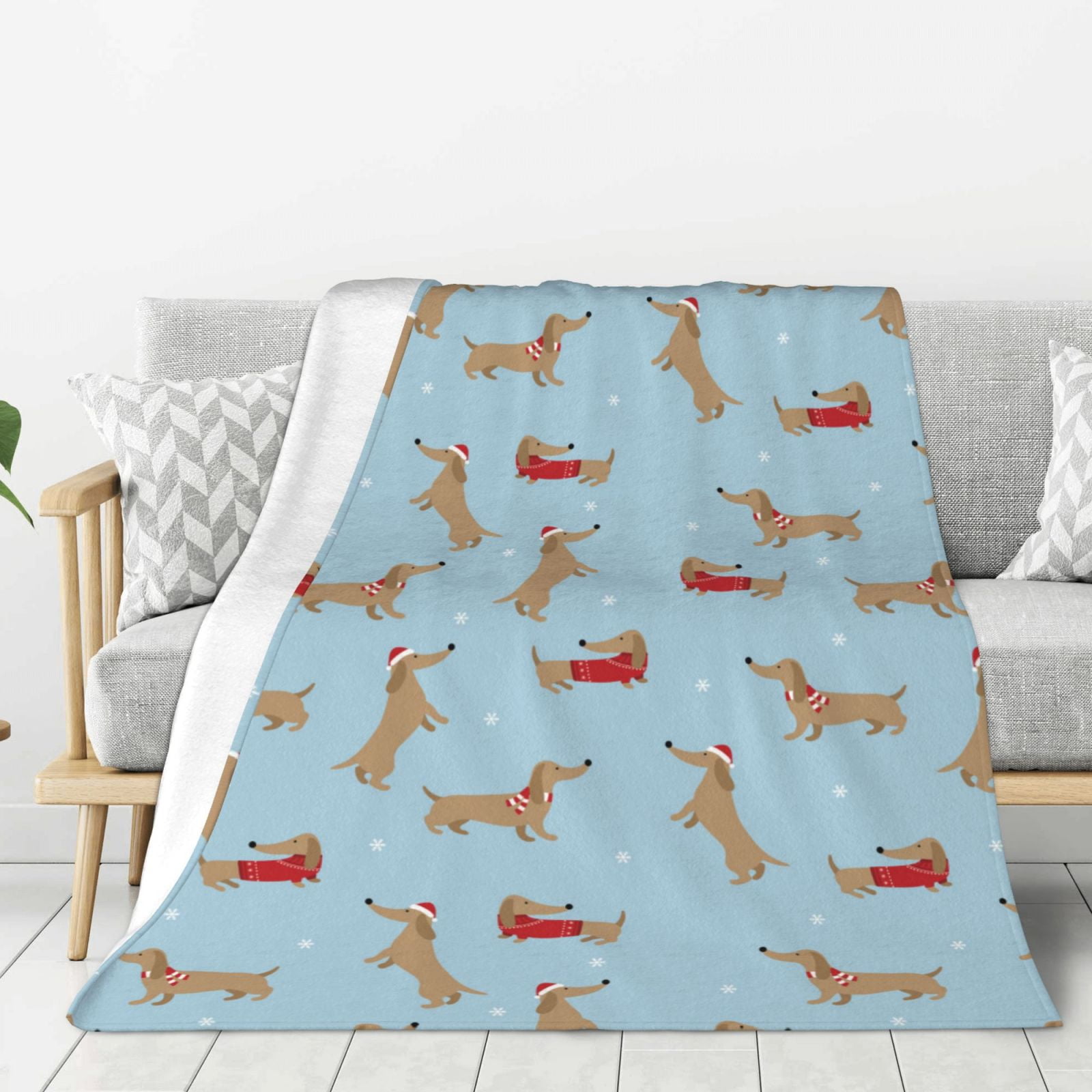 Dachshund Dog Puppy No.1057 Throw Blanket, Super Soft Cozy Plush Throw