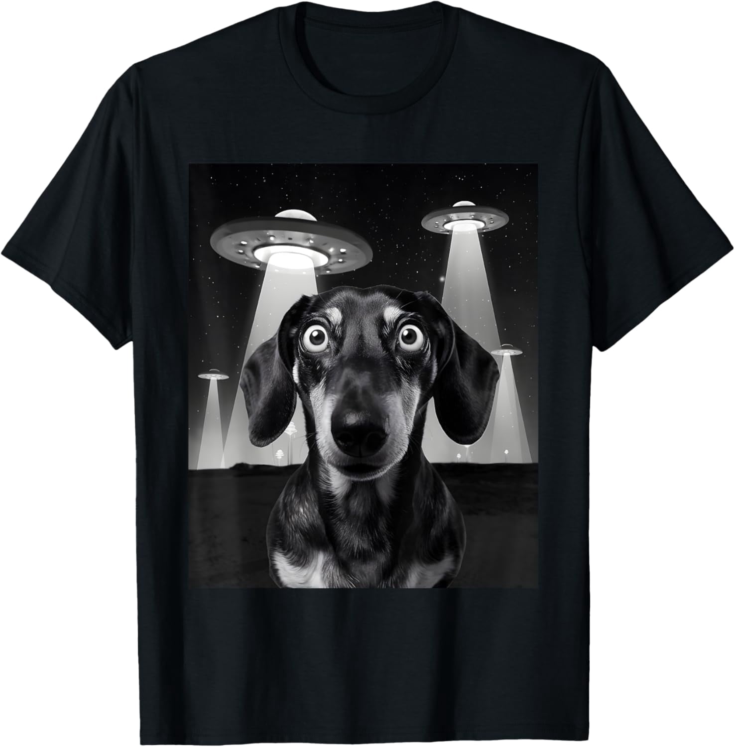 Bull Terrier UFO Selfie T-Shirt