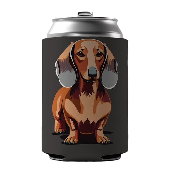 Dachshund Dog Standing Drink Beer Soda Insulated Sleeve Holder Can Cooler Hugger