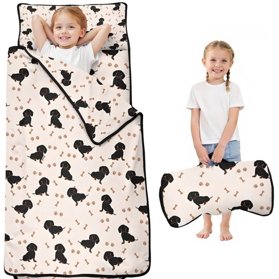 Dachshund Dog Toddler Nap Mats for Kids Preschool,Sleeping Mat Bag or Kids,Toddler Sleeping Bag,Toddler Nap Mat or Daycare