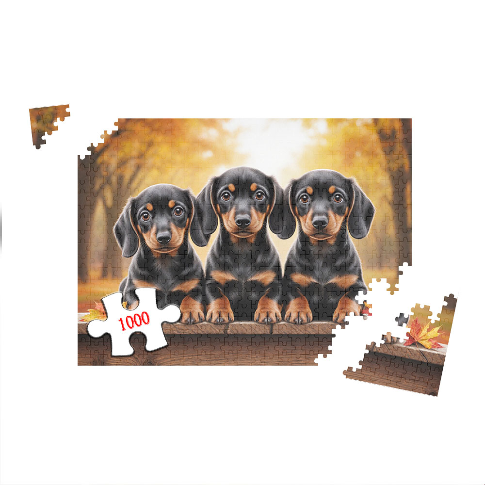 Dachshund Dog Triplets 1000 Pieces Puzzle for Adults Educational ...