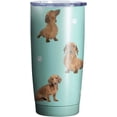 thumbnail image 1 of Dachshund Dog Tumbler Stainless Steel Insulated Travel Coffee Cups with Lid and Straw,Ideal Memorial Gift for Dog Dad/Mom,20oz, 1 of 6