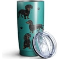 thumbnail image 1 of Dachshund Dog Tumbler Stainless Steel Insulated Travel Coffee Cups with Lid and Straw,Ideal Memorial Gift for Dog Dad/Mom,20oz, 1 of 6