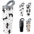 thumbnail image 1 of Dachshund Dog Tumbler with Lid and Straw 30 Oz Weenie Dog Tumbler Insulated Weiner Dog Water Bottle Cup with Handle Weiner Dog Gifts for Women Men, 1 of 6