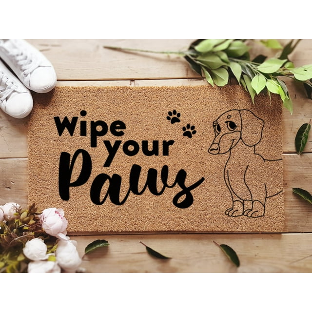 Dachshund Dog Wipe Your Paws Mat Daschund Dog Gift Wiener Dog