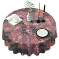 thumbnail image 1 of Dachshund Dog and Flower Floral Round Tablecloth 60"x60",Wrinkle Wipeable Table Cloth for Kitchen Dining Room Picnic Patio Party, 1 of 6