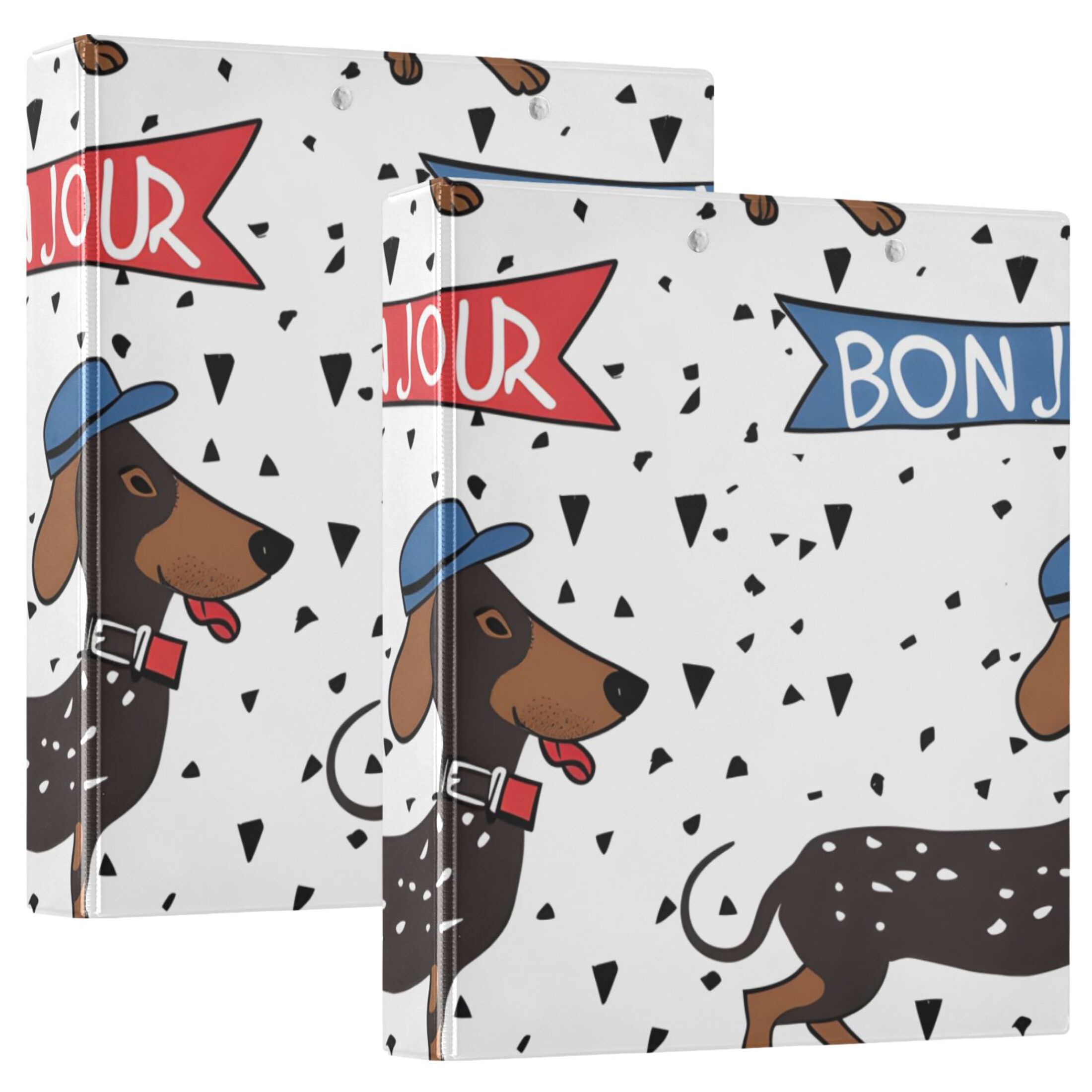 Dachshund Dogs 3 Ring Binders 1.5 inch Hardcover File Folders with ...