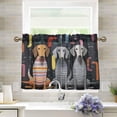 thumbnail image 1 of Dachshund Dogs Kitchen Curtains 24 Inch Length Blackout Thermal Insulating Tier Curtains with Rod Pockets Short Curtains Home for Living Room/Bedroom Home Decor, 1 of 7