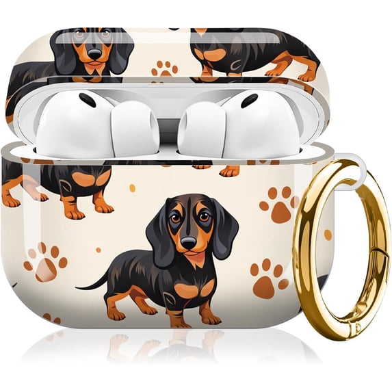 Dachshund Dogs Paw Prints Protective Case Compatible with AirPods Pro 3 ...