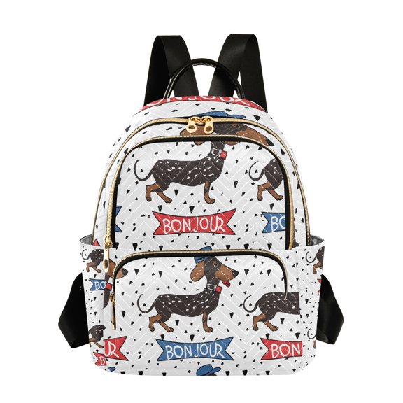 Dachshund Dogs Travel Laptop Backpack Casual Daypack Lightweight Bookbag Compartment for Business
