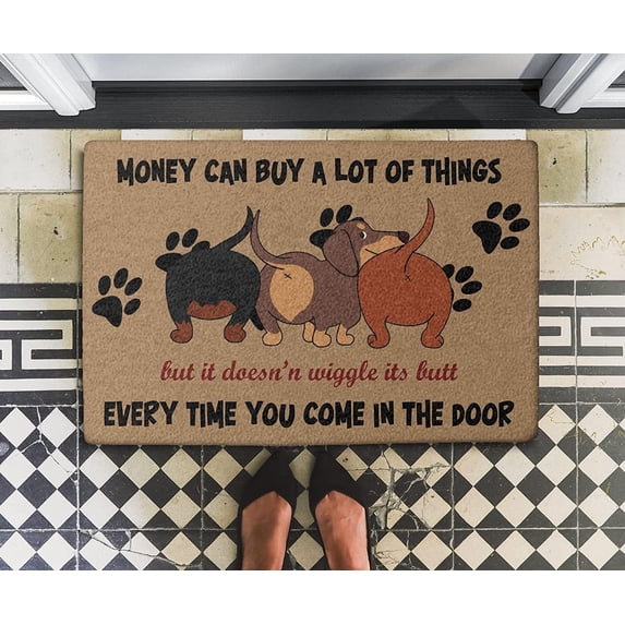 Dachshund Doormat, Funny Dachshund Doormat, House Warming Gift, Dachshund Lovers Gift, Dachshund Doormat Interesting Door Mat Floor Front Door Mat, 24 x 16 Inch