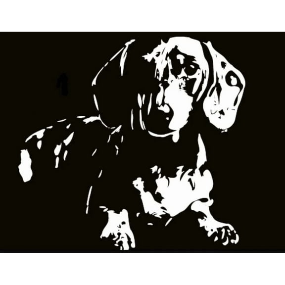 Dachshund Doxie Portrait Decal Sticker For Car Window Wiener Dog Pet Laptop
