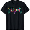 thumbnail image 1 of Dachshund Doxie Weenie Mom Dad Heartbeat Tie Dye Dog Gift T-Shirt, 1 of 4