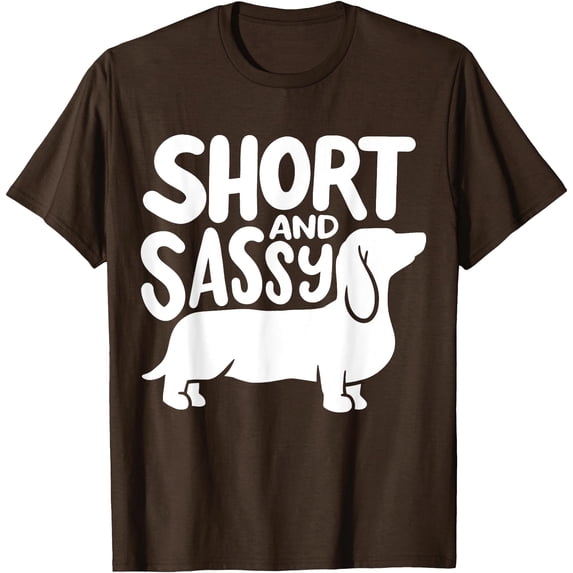 Dachshund Doxie and Sassie Unisex T-Shirt for Men Women Kids Toddler,Dark Chocolate Color,Size YXL