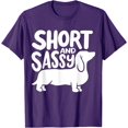thumbnail image 1 of Dachshund Doxie and Sassie Unisex T-Shirt for Men Women Kids Toddler,Purple Color,Size 5XL, 1 of 5