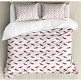 thumbnail image 1 of Dachshund Duvet Cover Set King Size, Sweet Clothed Sausage Dog and Merry Christmas Lettering, 3 Piece Bedding Set with 2 Pillow Shams, Warm Taupe Dark Pink Pale Blue White, by Ambesonne, 1 of 3