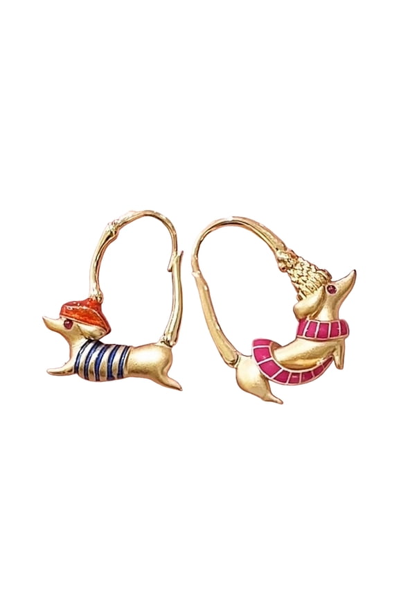 Dachshund Earrings, Alloy Lightweight Design, Comfortable Jewelry for Sensitive Skin Gifts