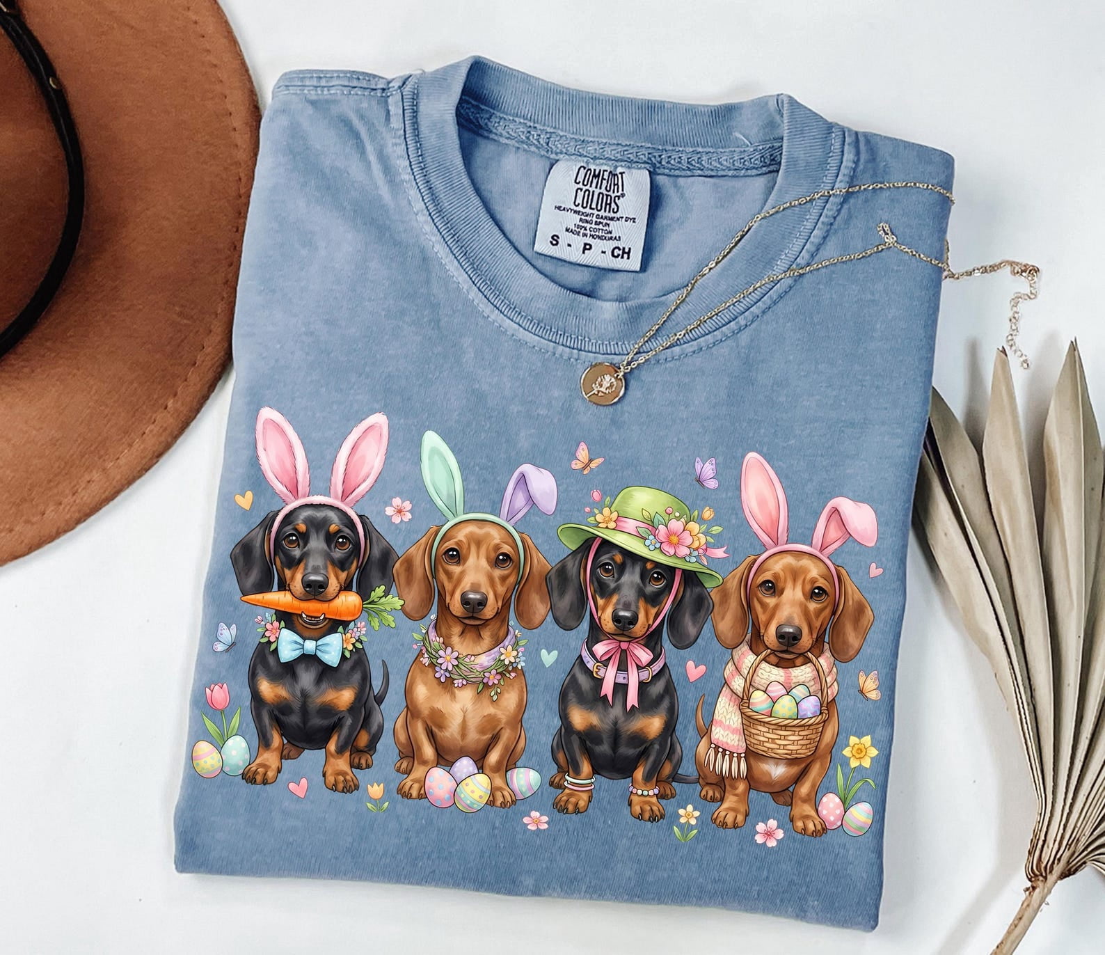 Dachshund Easter Eggs Graphic Shirt Spring Holiday Wiener Dog Art Tee ...