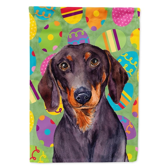 Dachshund Easter Eggtravaganza Flag Canvas House Size