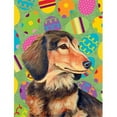 thumbnail image 1 of Dachshund Easter Eggtravaganza Garden Size Flag, 1 of 1