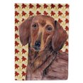 thumbnail image 1 of Dachshund Fall Leaves Portrait Flag Canvas House Size, 1 of 2