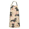 thumbnail image 1 of Dachshund and Flower Apron-Garden Aprons for Women with Pockets-Cotton Linen Waterproof Kitchen Cooking Gardening Aprons Adjustable for Kitchen,Cooking,BBQ and Salon 33x27 Inch, 1 of 7