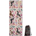thumbnail image 1 of Dachshund and Flower Hot Yoga Mat Towel Non Slip for Hot Yoga - Quick-Drying Yoga Mat Cover with 4 Corner Pockets with Travel Bag - Hot Yoga Towel Non Slip Grip Moisture Wicking Sweat 70"x26", 1 of 6