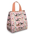 thumbnail image 1 of Dachshund and Flower Insulated Lunch Bag for Women & Adults,Large Portable Soft Cooler Lunch Bag,Thermal Food Storage Tote with Pearl Cotton,8.66L,8.75x5.75x9.5 Inch, 1 of 6