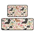 thumbnail image 1 of Dachshund and Flower Kitchen Rugs Sets Of 2,Anti Fatigue Kitchen Mat Rugs Non Slip Washable,Decorative Kitchen Floor Mats for Kitchen,Sink,Laundry,17"X30"+17"X47", 1 of 7