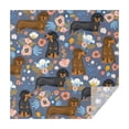 thumbnail image 1 of Dachshund and Flower Square Tablecloth,Waterproof Square Table Cover,Wipeable Spillproof Washable Table Cover for Home Kitchen Party Decor 42"X42"(107x107cm), 1 of 6
