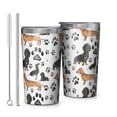 thumbnail image 1 of Dachshund Footprint 10oz Tumblers Stainless Steel Tumbler with Lid and Straw,Vacuum Insulated Double Wall Travel Tumbler Cups with Cleaning Brush for Coffee, Tea, 1 of 4