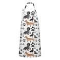 thumbnail image 1 of Dachshund Footprint Apron-Garden Aprons for Women with Pockets-Cotton Linen Waterproof Kitchen Cooking Gardening Aprons Adjustable for Kitchen,Cooking,BBQ and Salon 33x27 Inch, 1 of 7
