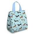 thumbnail image 1 of Dachshund Footprint Bone Insulated Lunch Bag for Women & Adults,Large Portable Soft Cooler Lunch Bag,Thermal Food Storage Tote with Pearl Cotton,8.66L,8.75x5.75x9.5 Inch, 1 of 6