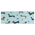 thumbnail image 1 of Dachshund Footprint Bone Kitchen Rug Mat,Kitchen Runner Rugs Non Skid Washable,Decorative Kitchen Floor Mats for Kitchen,Sink,Laundry,17"X47", 1 of 5